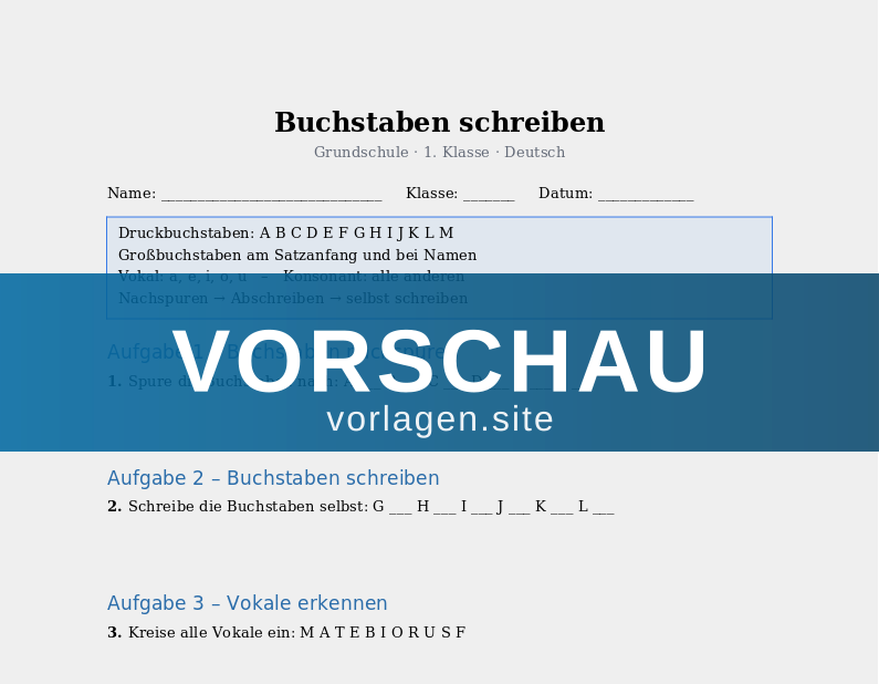 Buchstaben schreiben