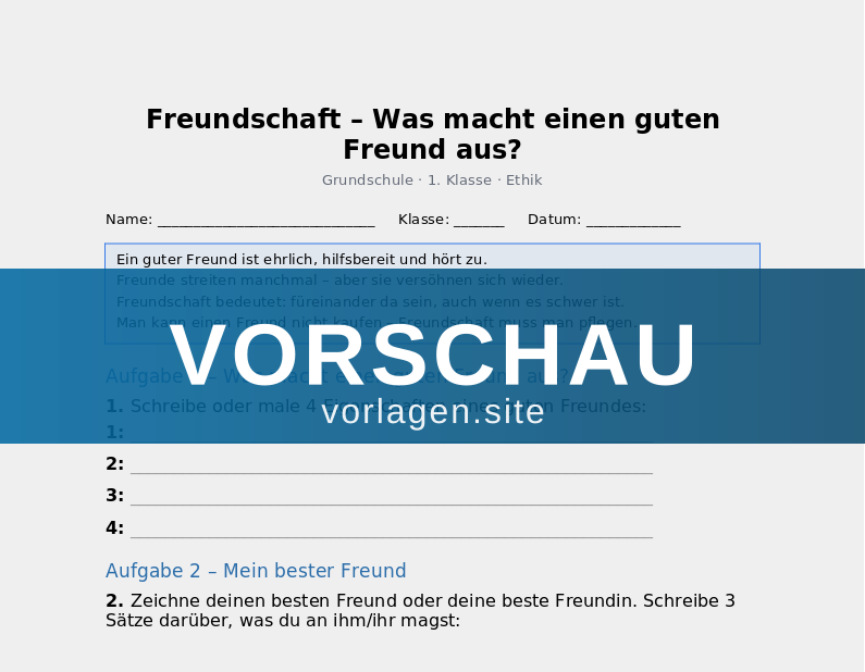 Freundschaft – Was macht einen guten Freund aus?