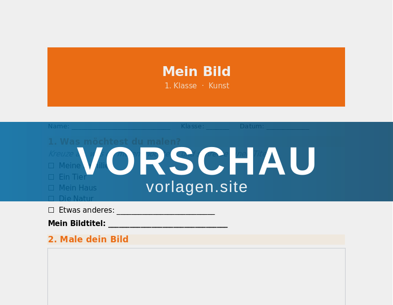 Mein Bild malen – freies Gestalten