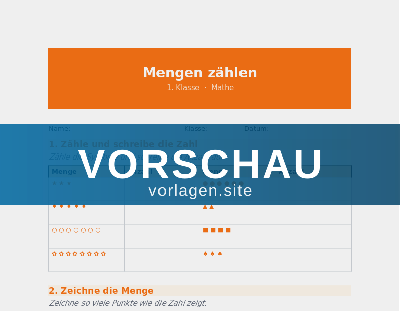 Mengen zählen und zuordnen