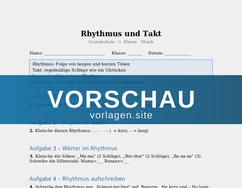 Rhythmus und Takt