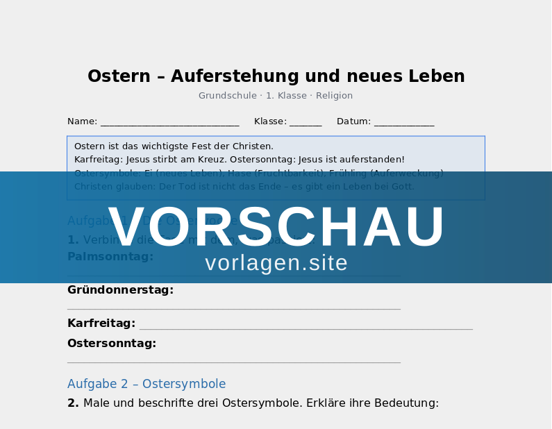 Ostern – Auferstehung und neues Leben