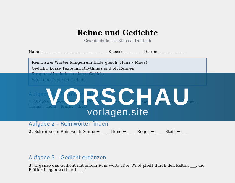 Reime und Gedichte