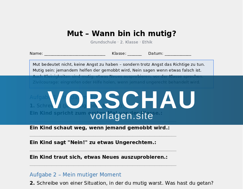 Mut – Wann bin ich mutig?