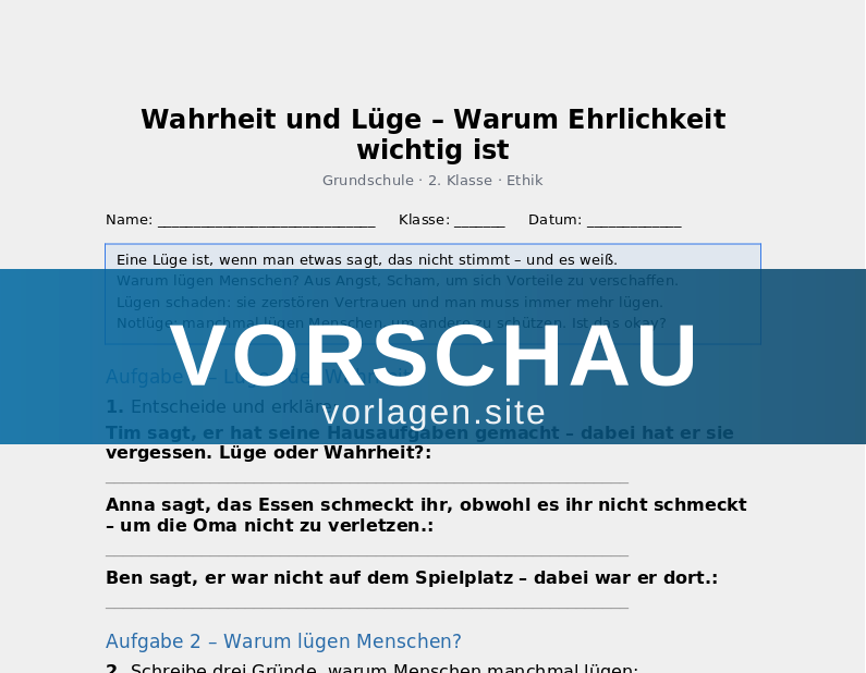 Wahrheit und Lüge – Warum Ehrlichkeit wichtig ist