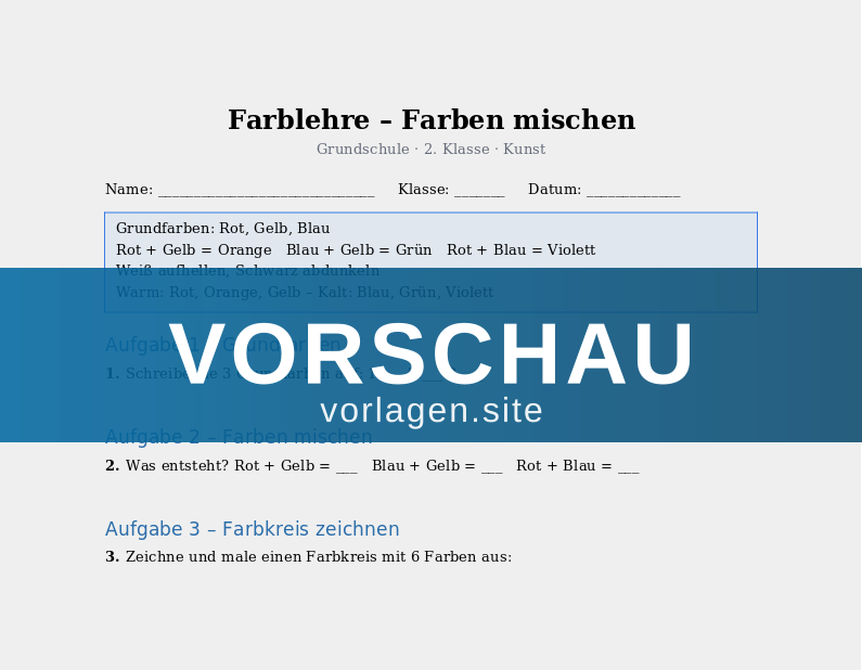 Farblehre – Farben mischen