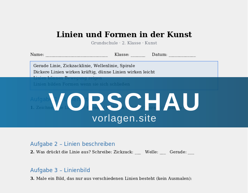 Linien und Formen in der Kunst