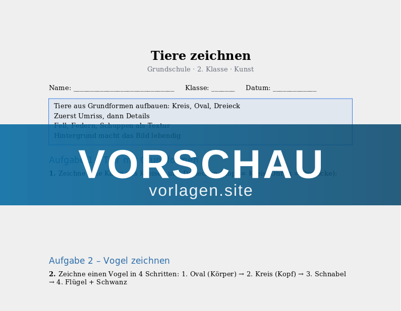 Tiere zeichnen