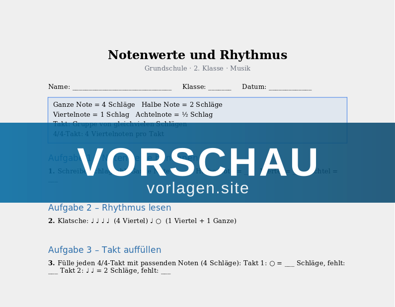 Notenwerte und Rhythmus