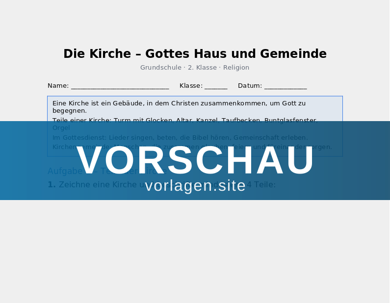 Die Kirche – Gottes Haus und Gemeinde