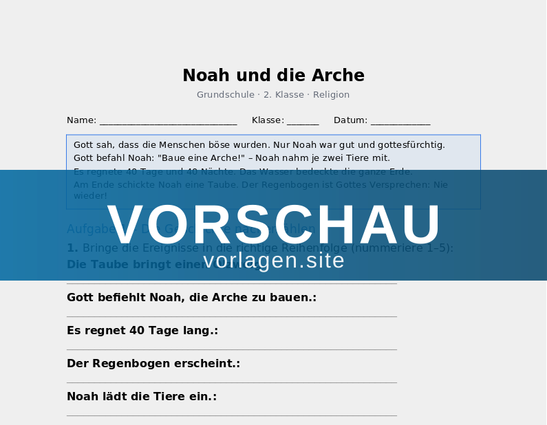 Noah und die Arche