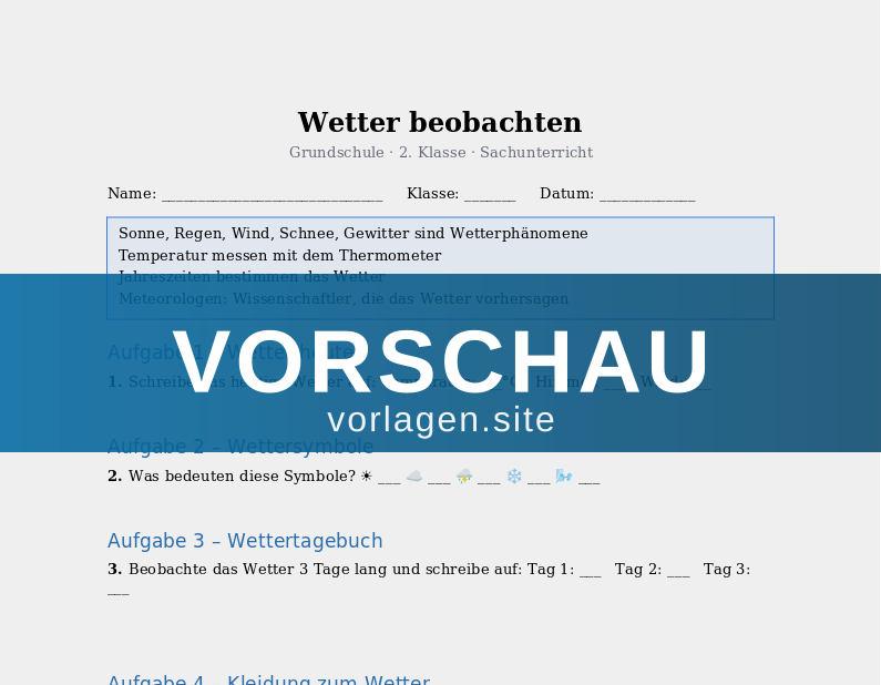 Wetter beobachten