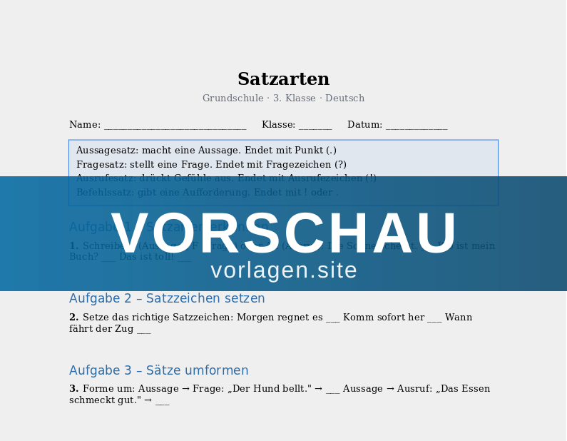 Satzarten