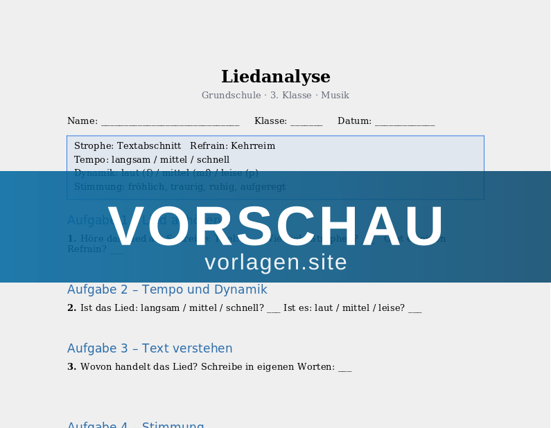 Liedanalyse