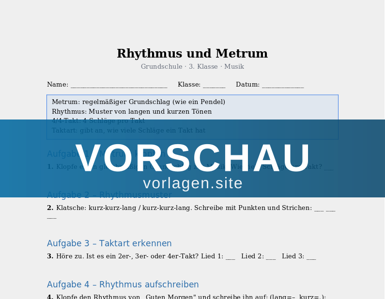 Rhythmus und Metrum