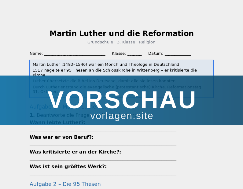 Martin Luther und die Reformation