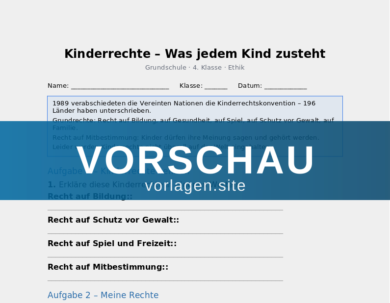 Kinderrechte – Was jedem Kind zusteht