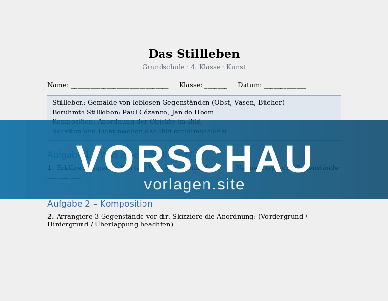 Das Stillleben