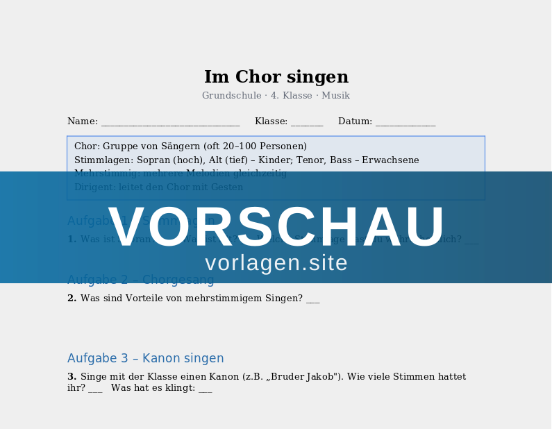 Im Chor singen