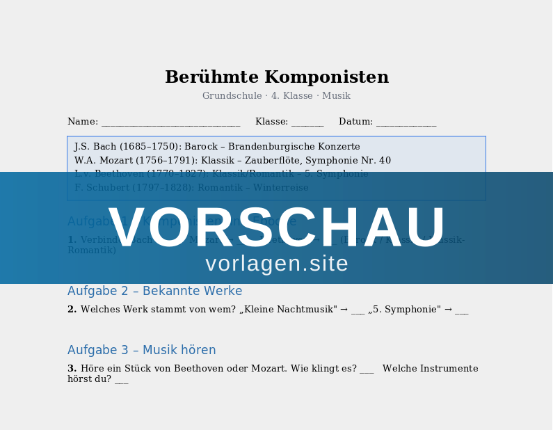 Berühmte Komponisten