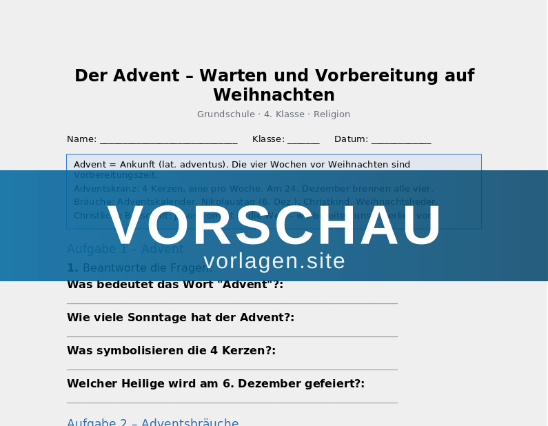 Der Advent – Warten und Vorbereitung auf Weihnachten