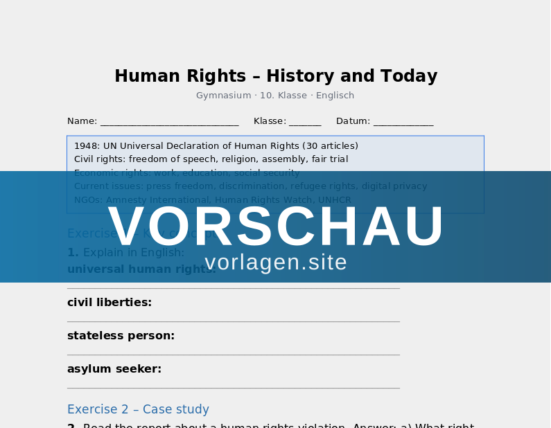Human Rights – History and Today