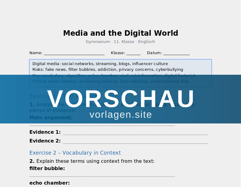 Media and the Digital World