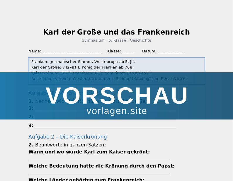 Karl der Große und das Frankenreich