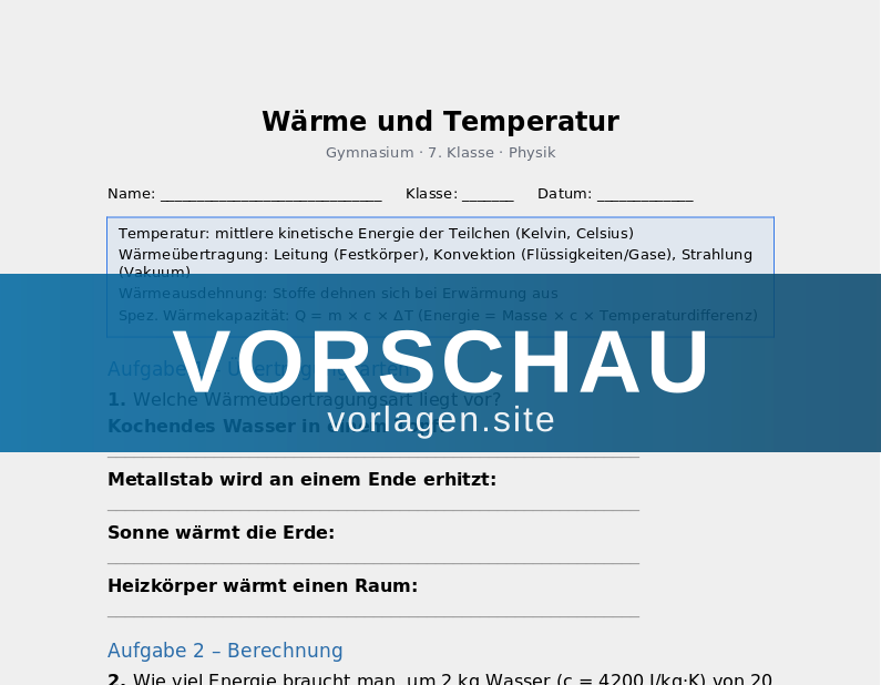 Wärme und Temperatur