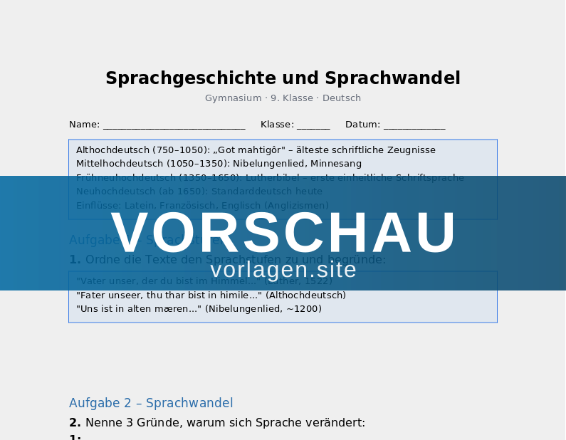 Sprachgeschichte und Sprachwandel