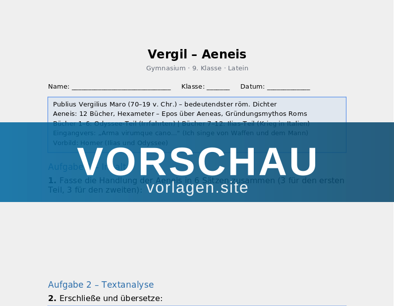 Vergil – Aeneis