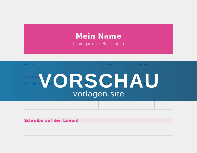 Mein Name – Buchstaben lernen