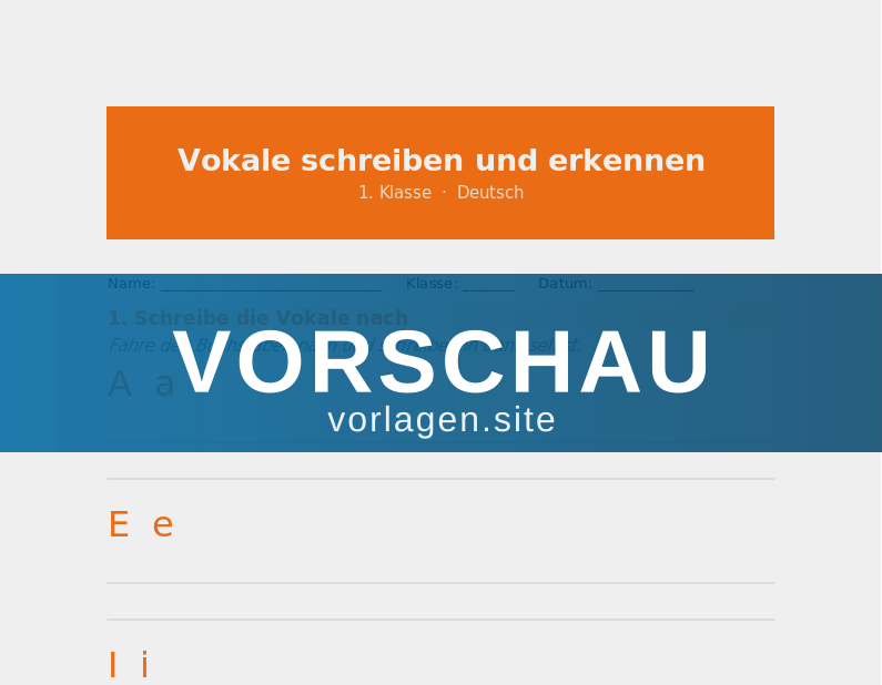 Vokale schreiben und erkennen