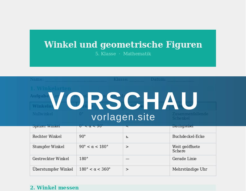 Geometrie – Winkel und Dreiecke