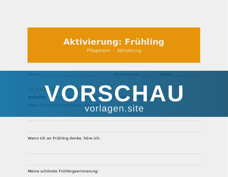 Aktivierung: Frühling