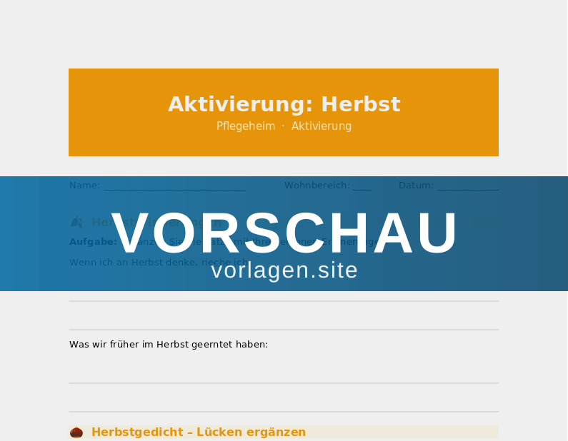 Aktivierung: Herbst