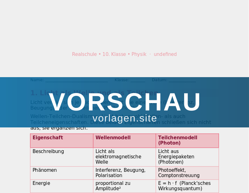 Einführung Quantenphysik