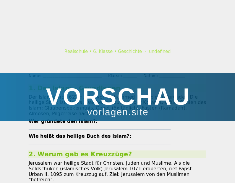 Kreuzzüge und Islam