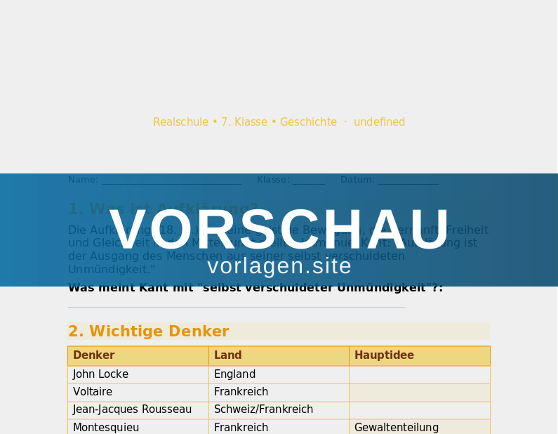 Aufklärung und Revolution