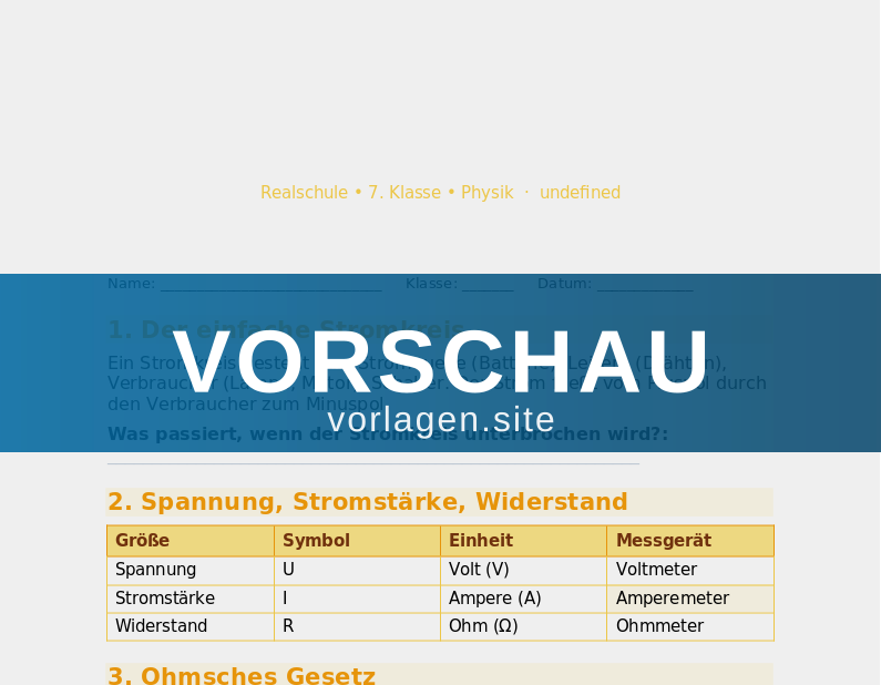 Elektrischer Stromkreis