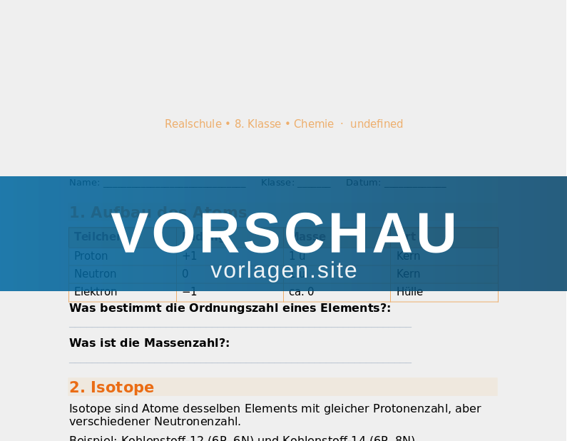 Atombau und Periodensystem