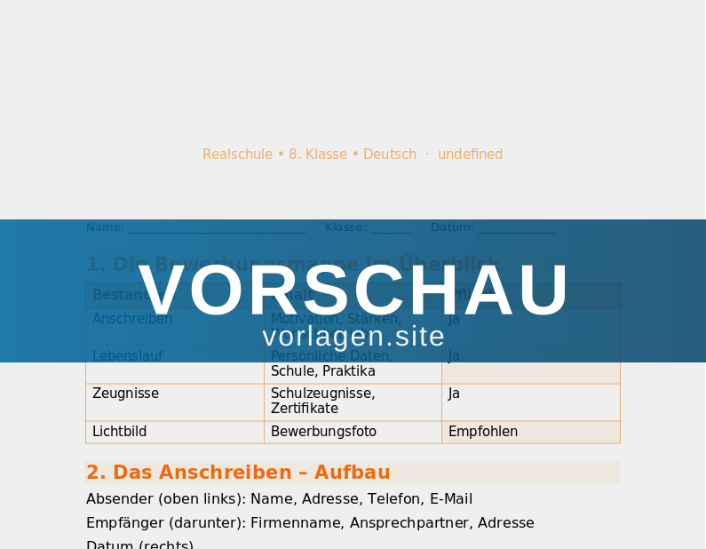 Bewerbungsschreiben
