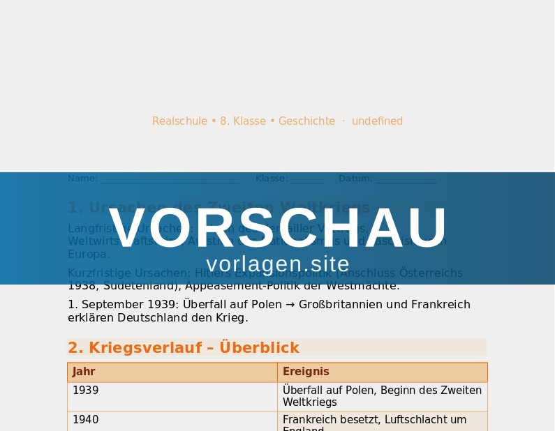 Zweiter Weltkrieg