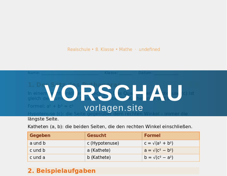 Satz des Pythagoras