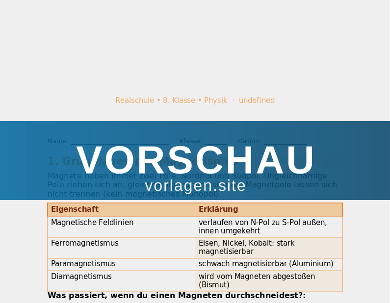 Magnetismus und Elektromagnetismus