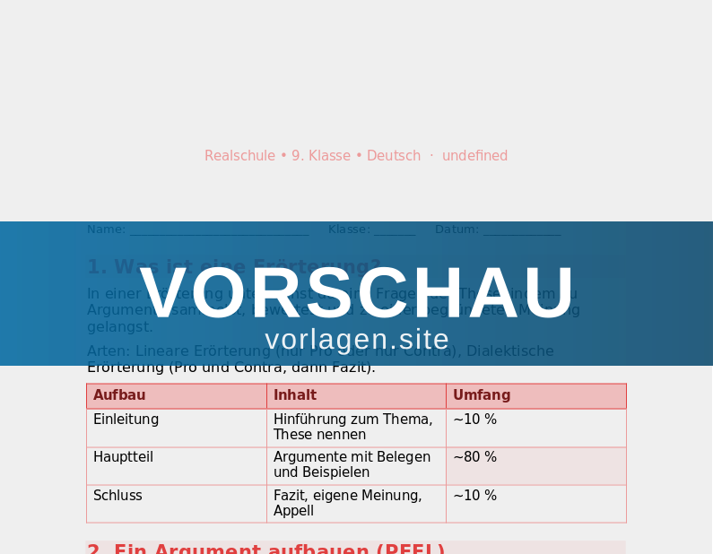 Freie Erörterung