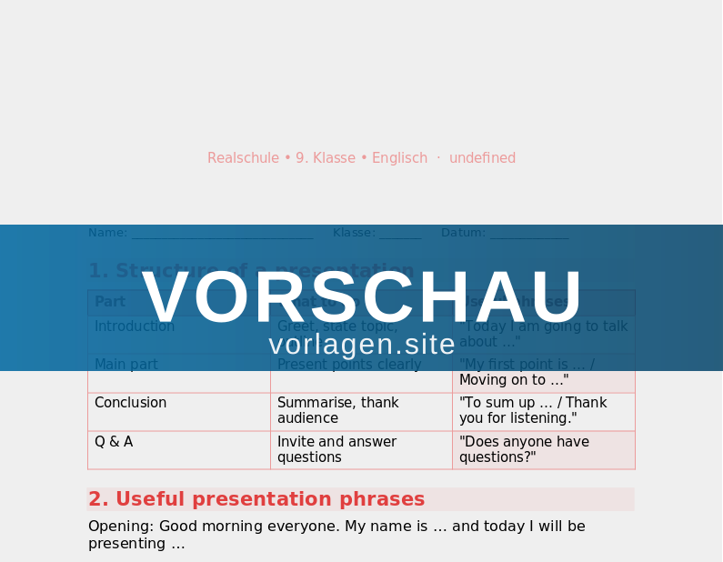 Presentation Skills
