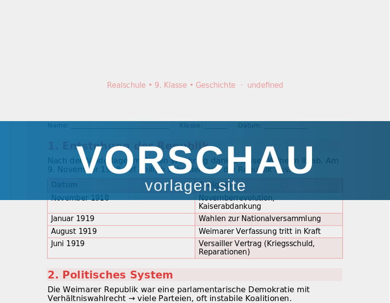 Weimarer Republik